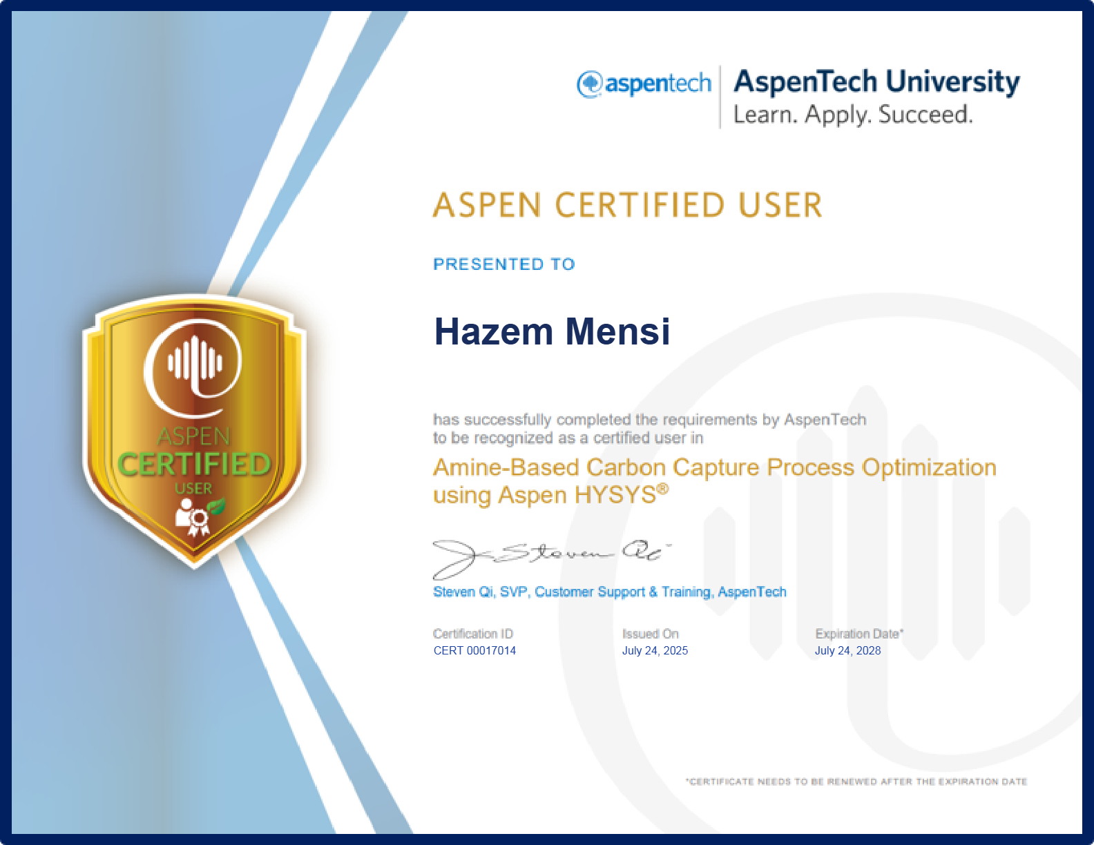 Amine-Based Carbon Capture Process Optimization using Aspen HYSYS®